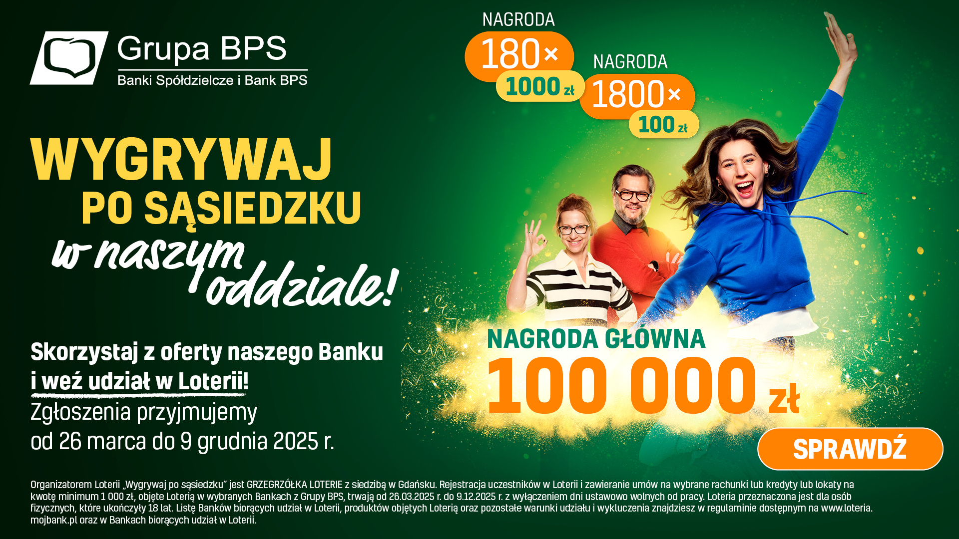 WYGRYWAJ PO SĄSIEDZKU Z NASZYM BANKIEM!